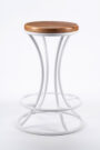 Arc Stool | Maple | Counter | White